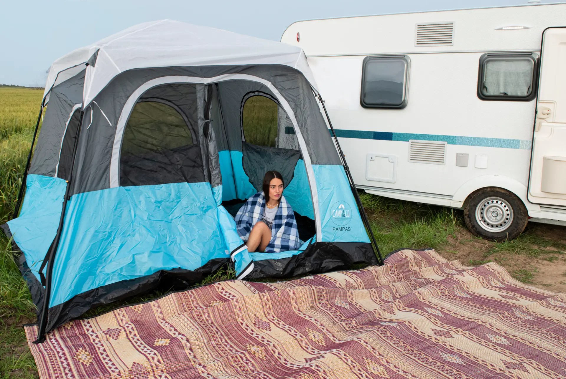 אוהל משפחתי ל-6 אנשים פתיחה מהירה ל-6 אנשים Pampas Camp And Go – תמונה 7