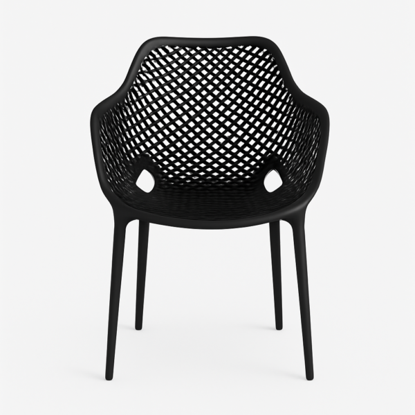 כסא פלסטיק יצוק עם ידיות במגוון צבעים