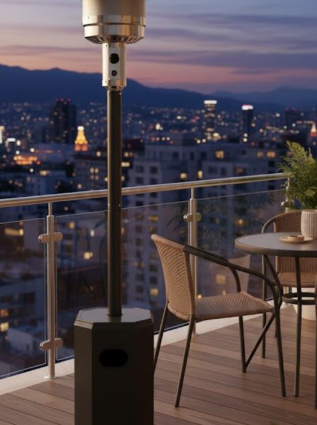 פטריית חימום גז אפולו שחור מט – HSS-A-PC APOLLO