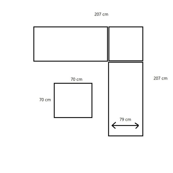 פינת ישיבה פינתית אלומיניום דגם "שירה"