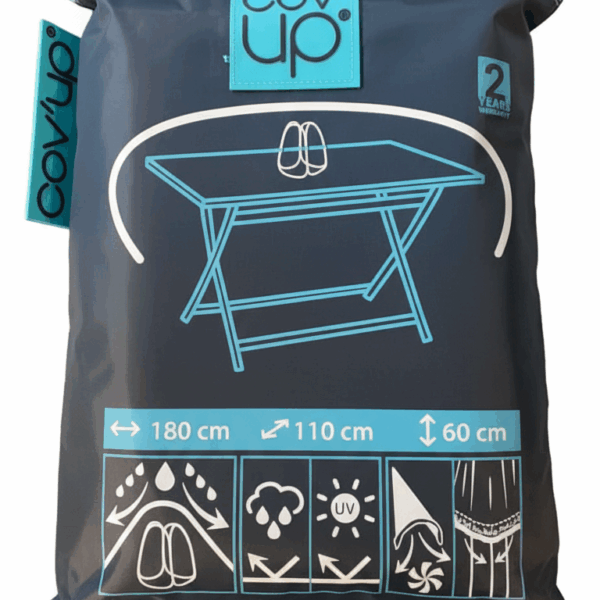 כיסוי גשם איכותי לשולחן מלבני 180 ס"מ