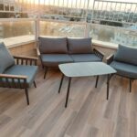 פינת ישיבה דו מושבית מאלומיניום דגם "פלרמו"