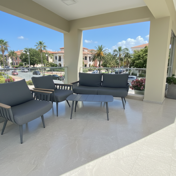 פינת ישיבה דו מושבית מאלומיניום דגם "פלרמו"