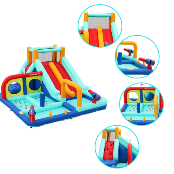 מתקן מתנפח עם מגלשה דגם DD-73027 מבית Doctor Dolphin