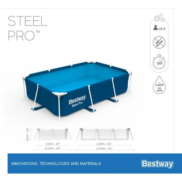 ‏בריכת עמודים 56403 259X170X61 BESTWAY ס"מ