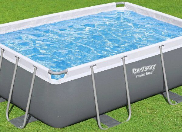 בריכה מלבנית אולטרה BESTWAY דגם 56629 + משאבת נייר 330 גלון