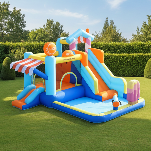 מתקן מתנפח עם מגלשה דגם DD-73072T מבית Doctor Dolphin