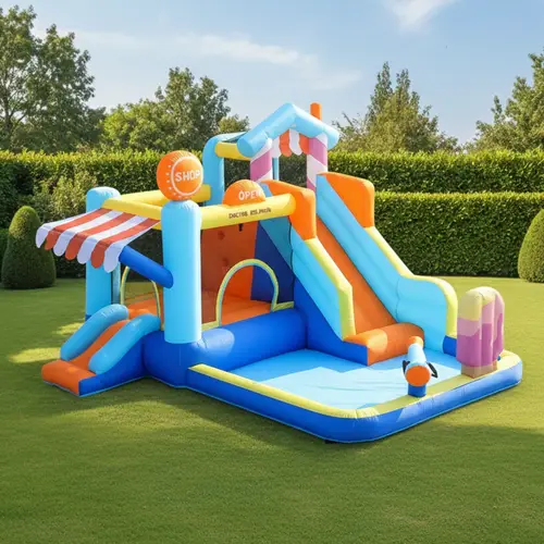 מתקן מתנפח עם מגלשה דגם DD-73072T מבית Doctor Dolphin