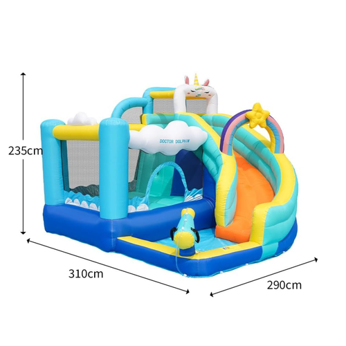 מתקן מתנפח עם מגלשה דגם DD-73056T מבית Doctor Dolphin