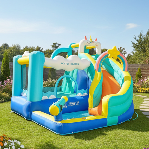 מתקן מתנפח עם מגלשה דגם DD-73056T מבית Doctor Dolphin