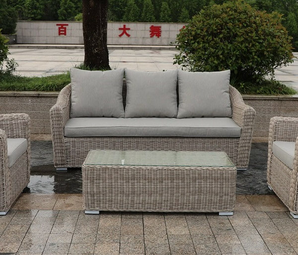 מערכת ישיבה עשויה ראטן לגינה דגם PORTO