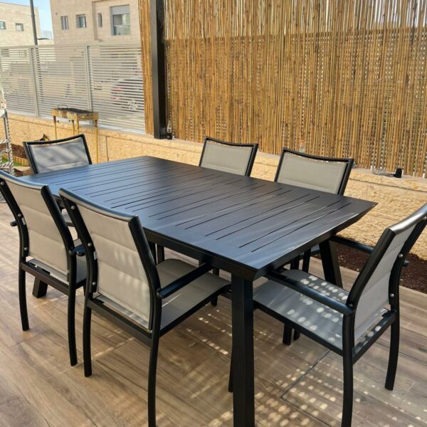 שולחן אלומיניום 216 נפתח ל-297 רגלי אלכסון