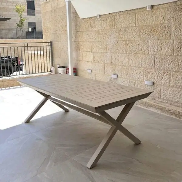 שולחן אלומיניום 216 נפתח ל-297 רגלי איקס