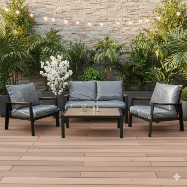 פינת ישיבה אלומיניום דו מושבית דגם ויוולדי