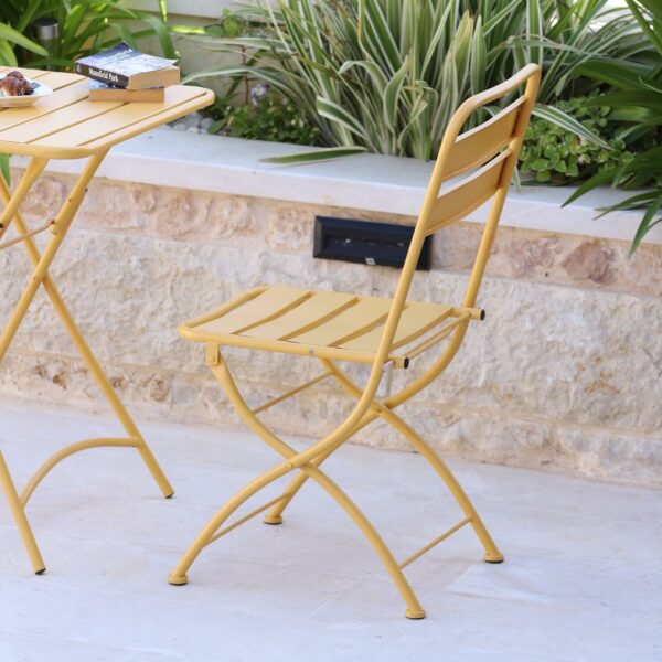 פינת קפה איכותית שולחן+ 2 כסאות מתקפלים