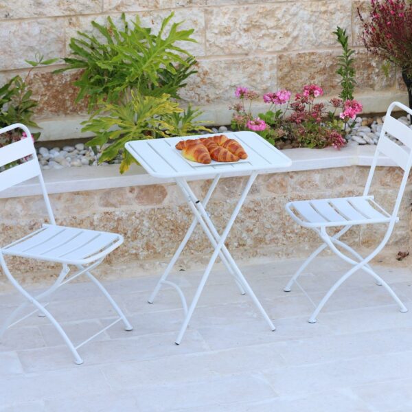 פינת קפה איכותית שולחן+ 2 כסאות מתקפלים