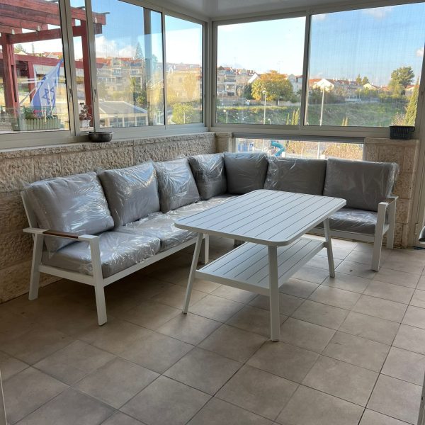 מערכת ישיבה פינתית מאלומיניום דגם ויוולדי