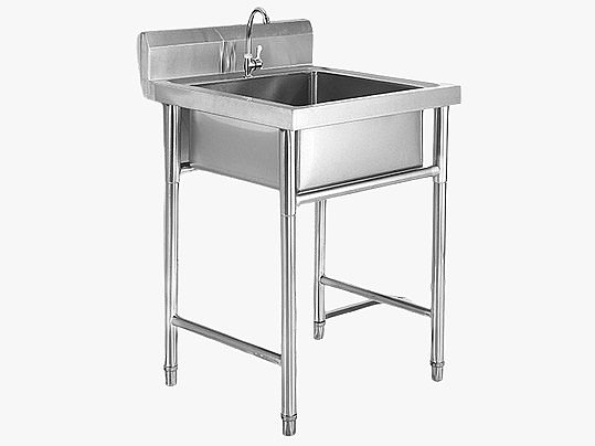 כיור נירוסטה יחיד עם ברז דגם SP 69-2