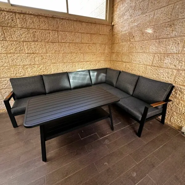 מערכת ישיבה פינתית מאלומיניום דגם ויוולדי