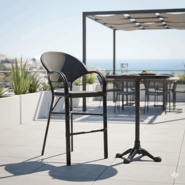 כסא בר אלומיניום למסעדות דגם אורסה