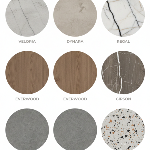 פלטת HPL עגולה קוטר 70 ס"מ במגוון דגמים