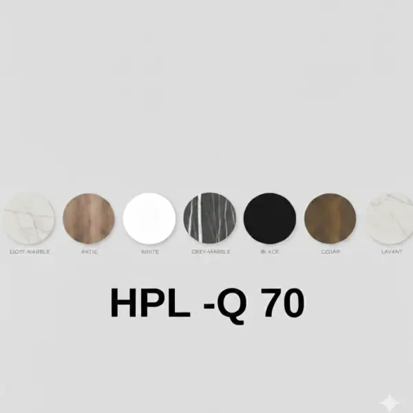 פלטת HPL עגולה קוטר 70 ס"מ במגוון דגמים