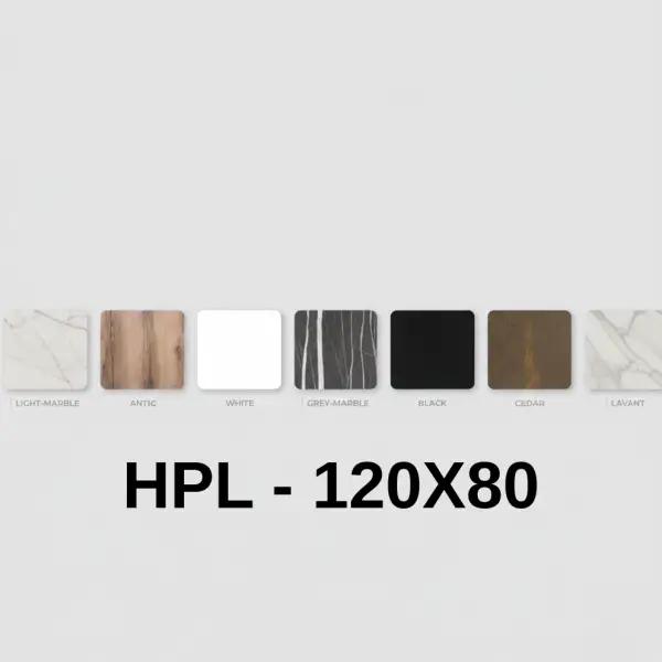 פלטת HPL מלבנית 80*120 במגוון דגמים