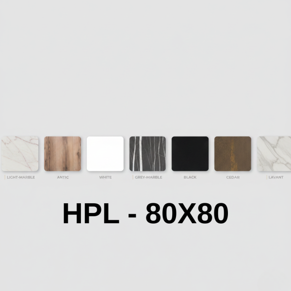 פלטת HPL מרובעת 80*80 במגוון דגמים