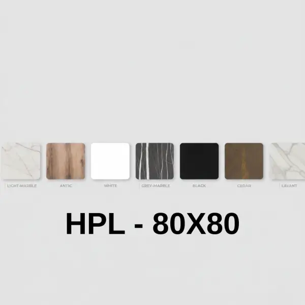 פלטת HPL מרובעת 80*80 במגוון דגמים