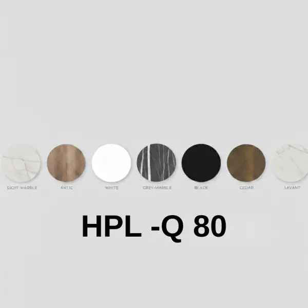 פלטת HPL עגולה קוטר 80 ס”מ במגוון דגמים