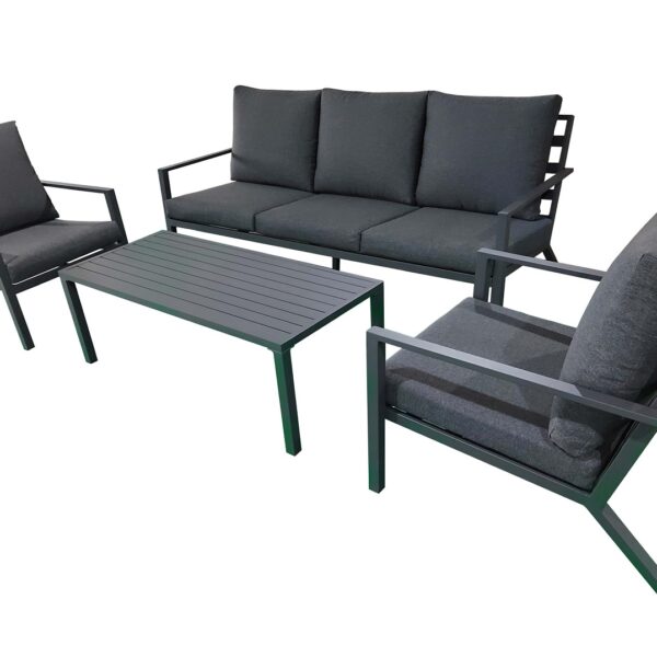 מערכת ישיבה תלת מושבית מאלומיניום דגם זנזיבר