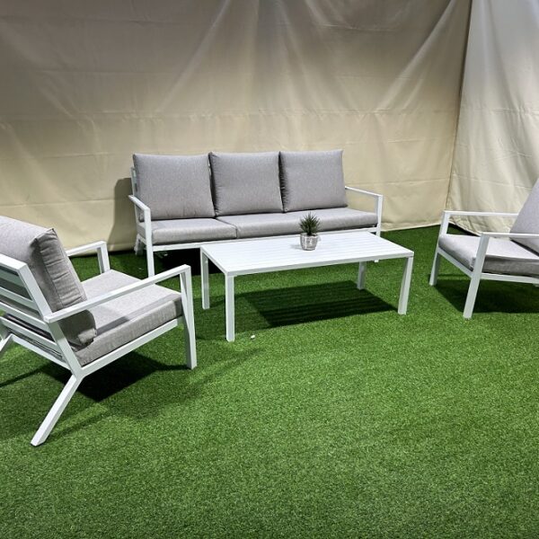 מערכת ישיבה תלת מושבית מאלומיניום דגם זנזיבר