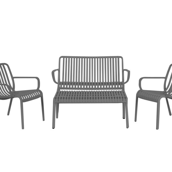 פינת ישיבה עשויה פלסטיק ייצוק דגם ELEGANT במגוון צבעים