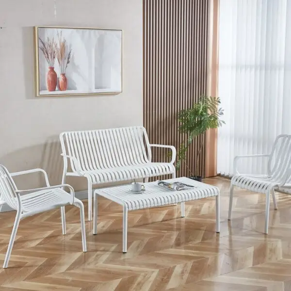 פינת ישיבה עשויה פלסטיק ייצוק דגם ELEGANT במגוון צבעים