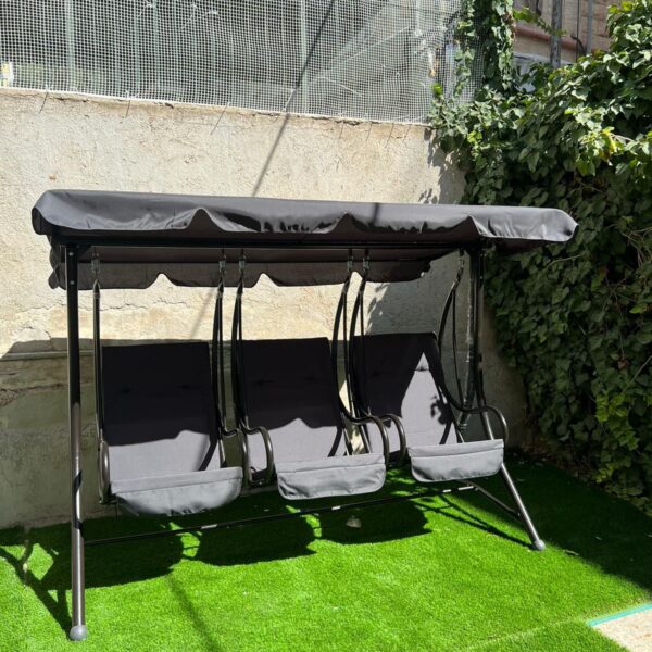 נדנדה תלת מושבית לגינה דגם "ANKARA" נדנוד בנפרד