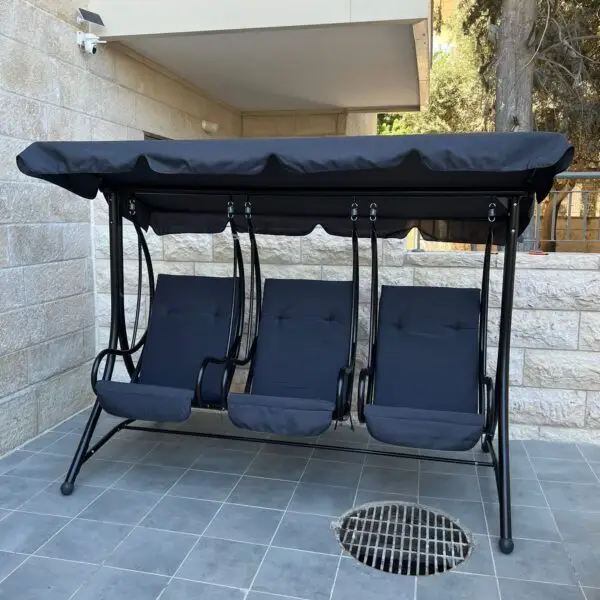 נדנדה תלת מושבית לגינה דגם "ANKARA" נדנוד בנפרד