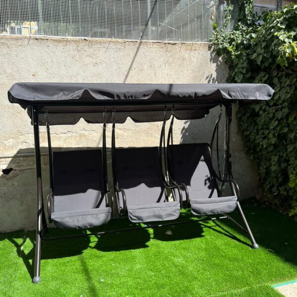 נדנדה תלת מושבית לגינה דגם "ANKARA" נדנוד בנפרד