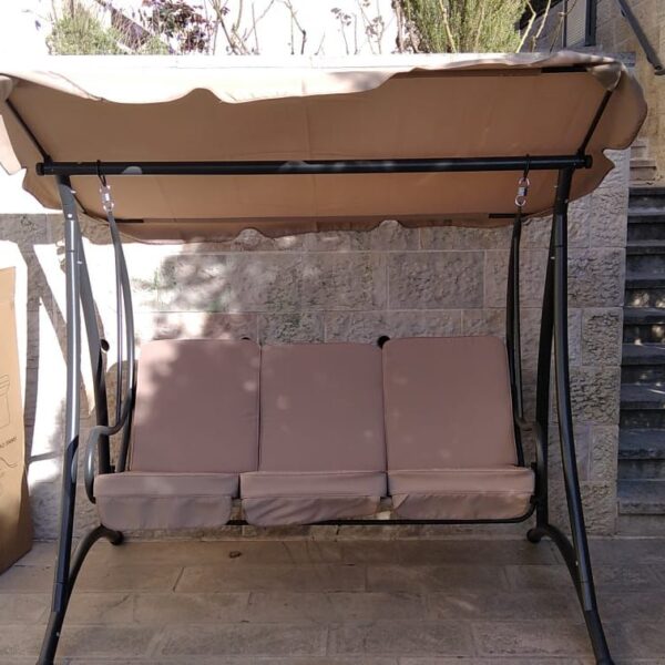 נדנדה תלת מושבית לגינה דגם "ELENA"