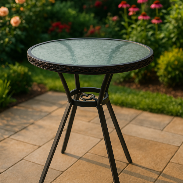 שולחן עגול אלומיניום דגם "וינטג"