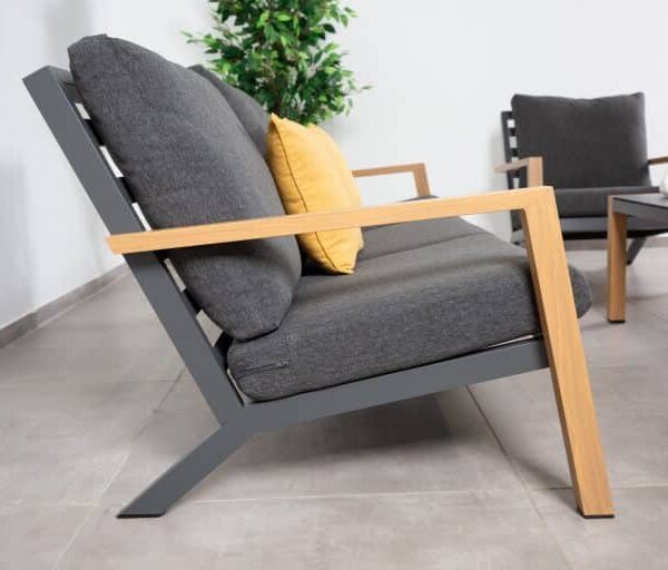 פינת ישיבה תלת מושבית אלומיניום דגם ורונה