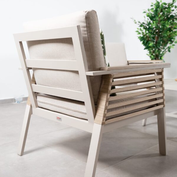 פינת ישיבה אלומיניום דו מושבית דגם "ליז"