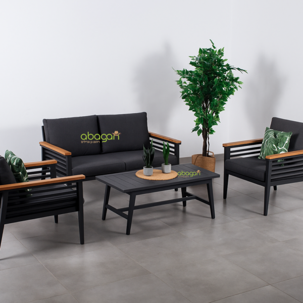 פינת ישיבה אלומיניום דו מושבית דגם "ליז"