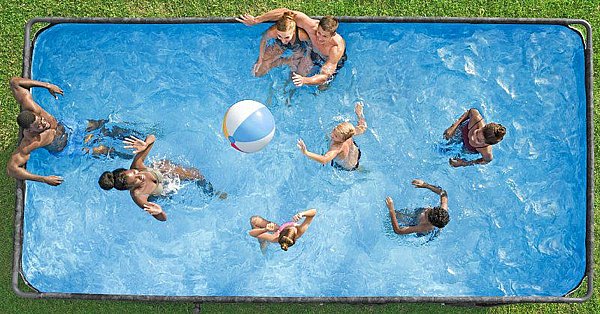 בריכה מלבנית אולטרה BESTWAY דגם 549X274X132 561KA ס"מ + מ.חול 1600 גלון+סולם+כיסוי+צמר גפן