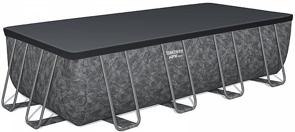 בריכה מלבנית אולטרה BESTWAY דגם 549X274X132 561KA ס"מ + מ.חול 1600 גלון+סולם+כיסוי+צמר גפן