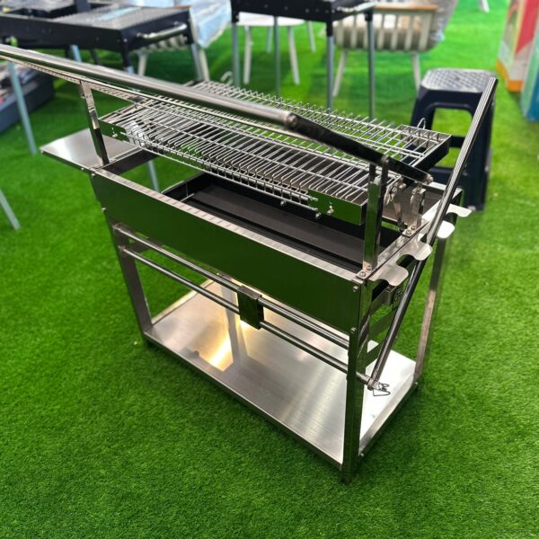 גריל פחמים נירוסטה רשת מתהפכת – דגם "פרו"