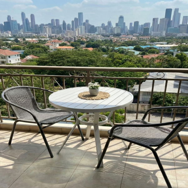 פינת קפה שולחן אלומיניום + 2 כסאות