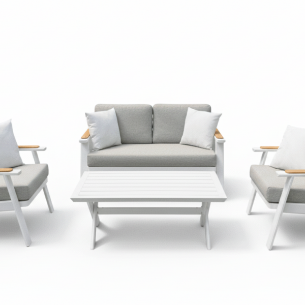 פינת ישיבה דו מושבית מאלומיניום דגם "מרבלה"