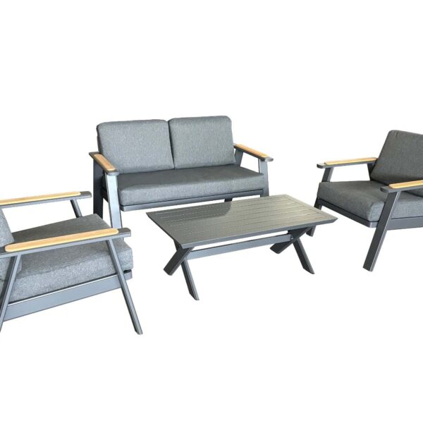 פינת ישיבה דו מושבית מאלומיניום דגם "מרבלה"