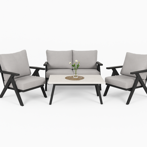 פינת ישיבה דו מושבית מאלומיניום דגם "לוסי"