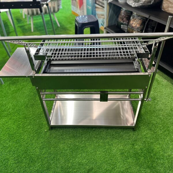 גריל פחמים נירוסטה רשת מתהפכת – דגם "פרו"